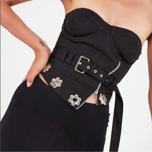 For Love & Lemons Parker Black Bustier Corset Top